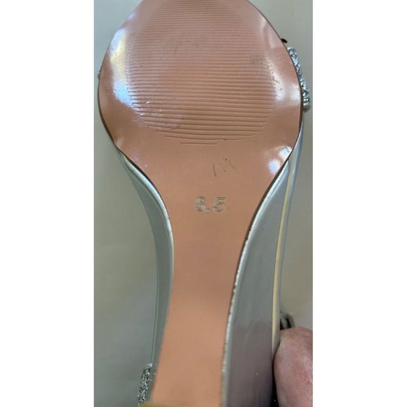 Women's Didifu Silver Sparkle Wedge Shoes Ankle Strap Size 8.5 - Picture 5 of 6